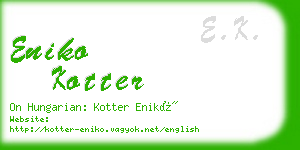 eniko kotter business card